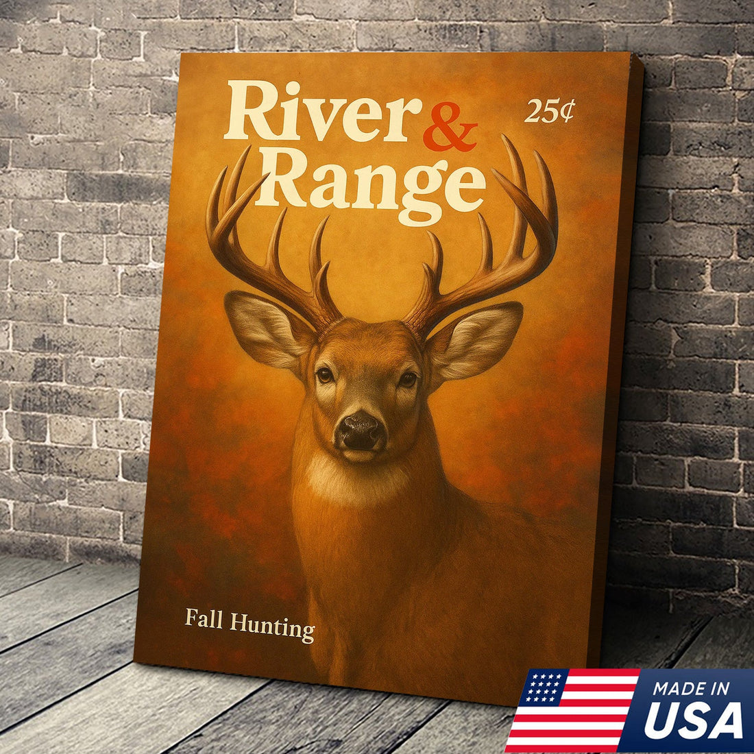 Set Of 3 Vintage Hunting & Fishing Canvas Wall Art Set – Rustic Lodge Decor Gift for Hunters & Anglers
