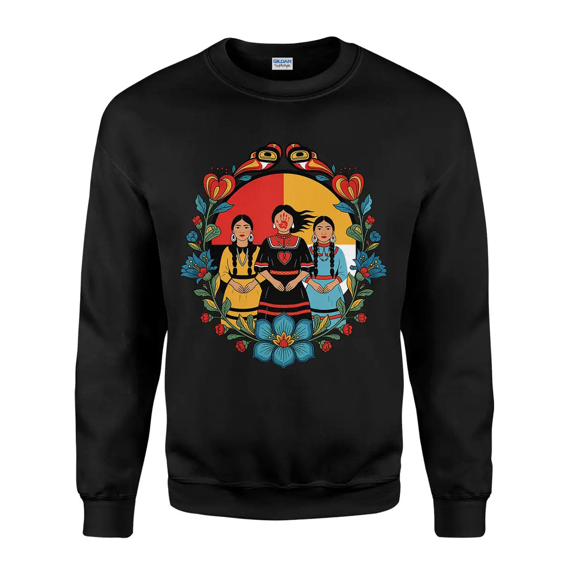 Floral Traditional Tribal Native American designed Hoodie