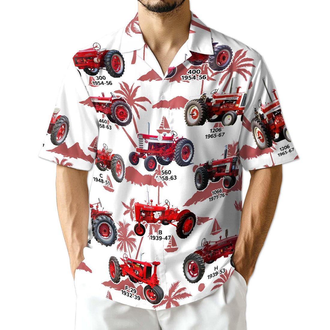 International Harvester Hawaiian Shirt: Farm Tractor Aloha Shirt