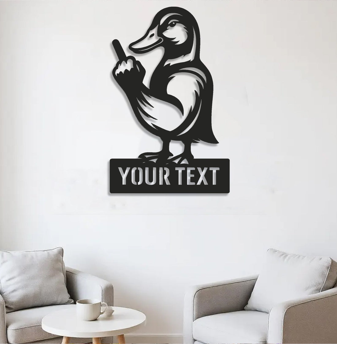 Personalized Funny Duck Metal Sign WITH LED/WITHOUT LED – Humorous Hunting Lodge Wall Decor, Gift for Hunters