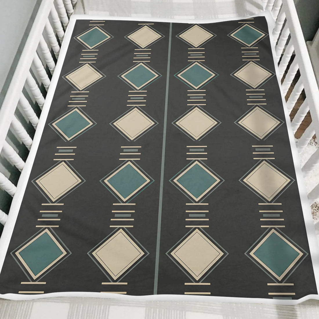 Vinatge Tribal Diamond Stripe Pattern Native America Blanket