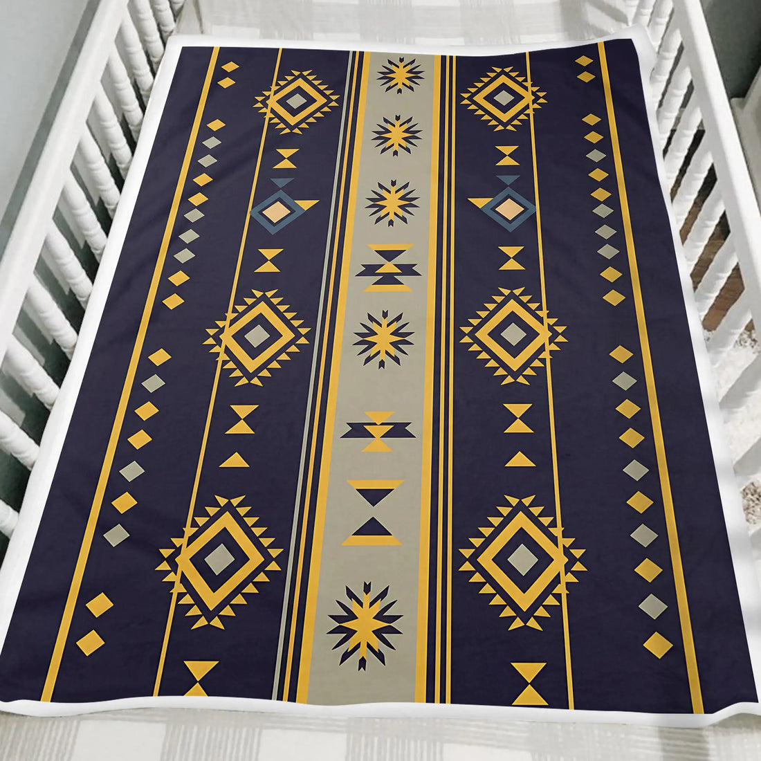 Native America Bedding Decor With Tribal Geometric Diamond Pattern