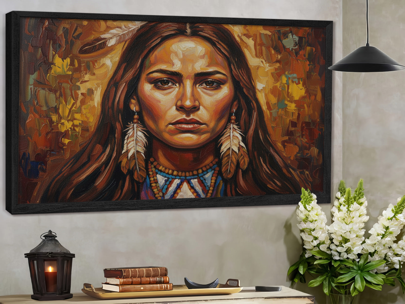 STYLE:Black Framed Canvas