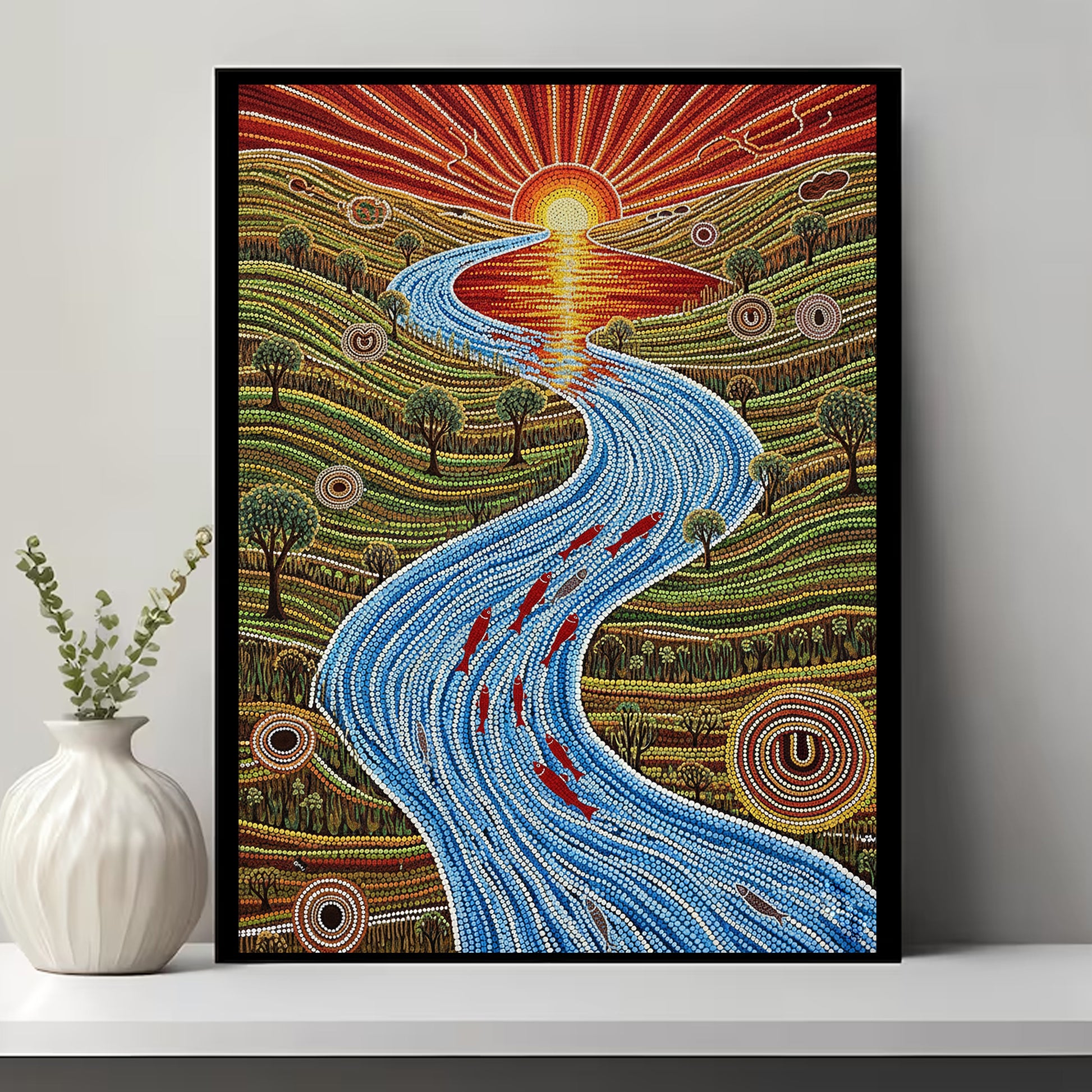 STYLE:Black Framed Canvas