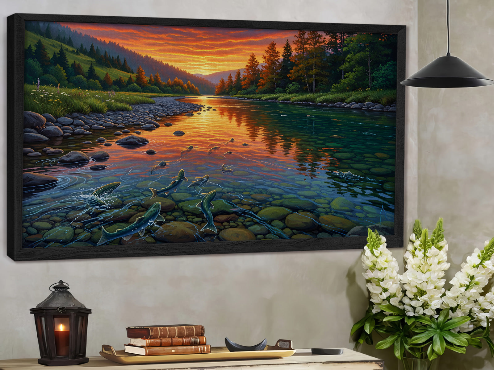 STYLE:Black Framed Canvas