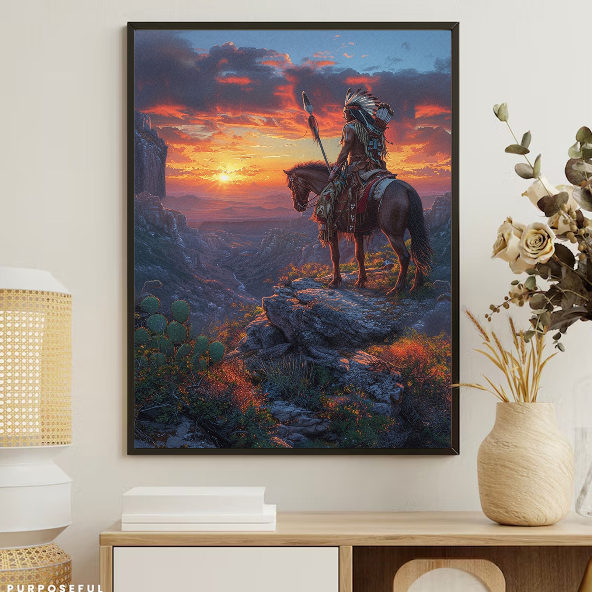 STYLE:Black Framed Canvas
