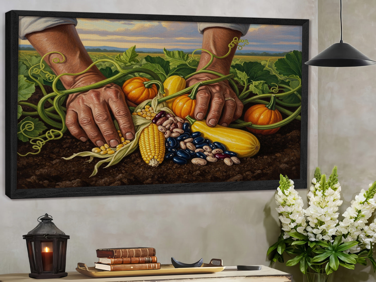 STYLE:Black Framed Canvas