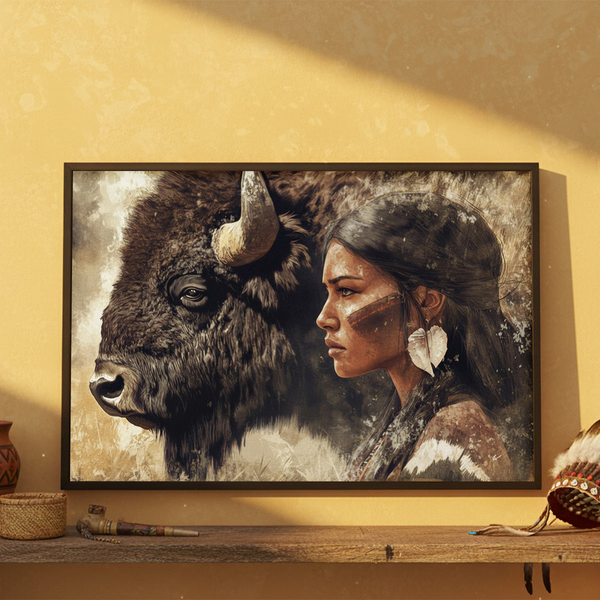 STYLE:Black Framed Canvas