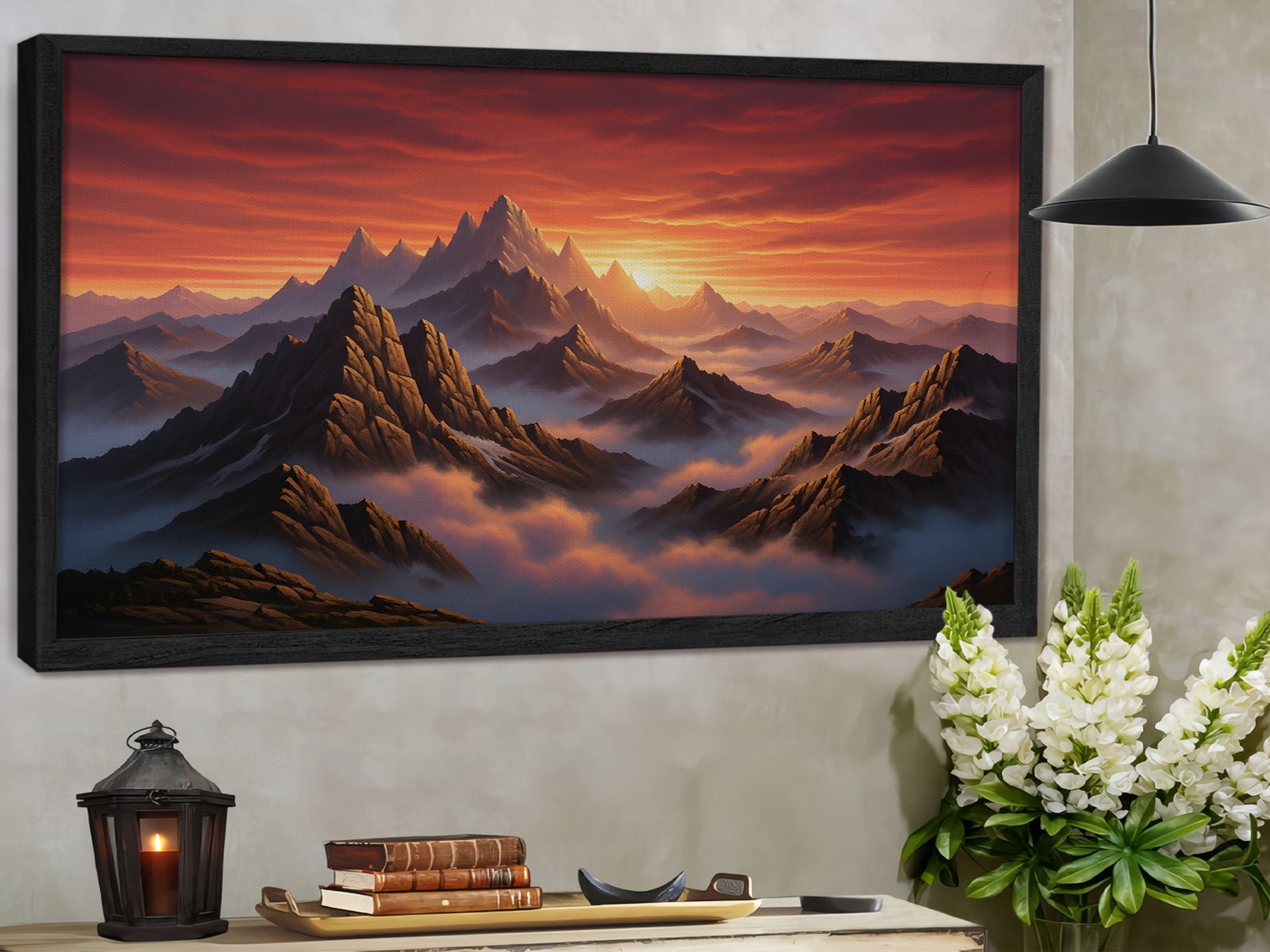 STYLE:Black Framed Canvas