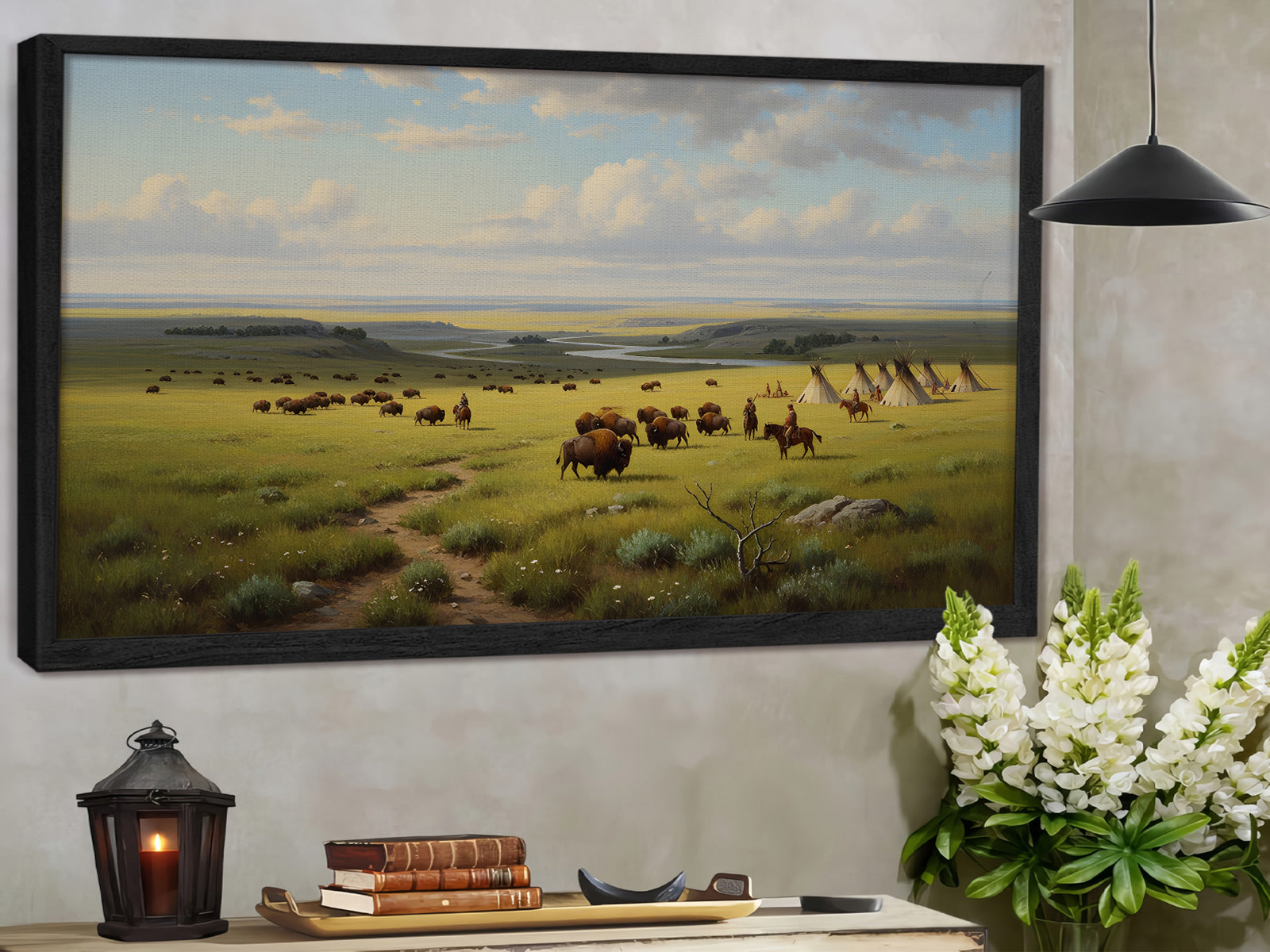 STYLE:Black Framed Canvas