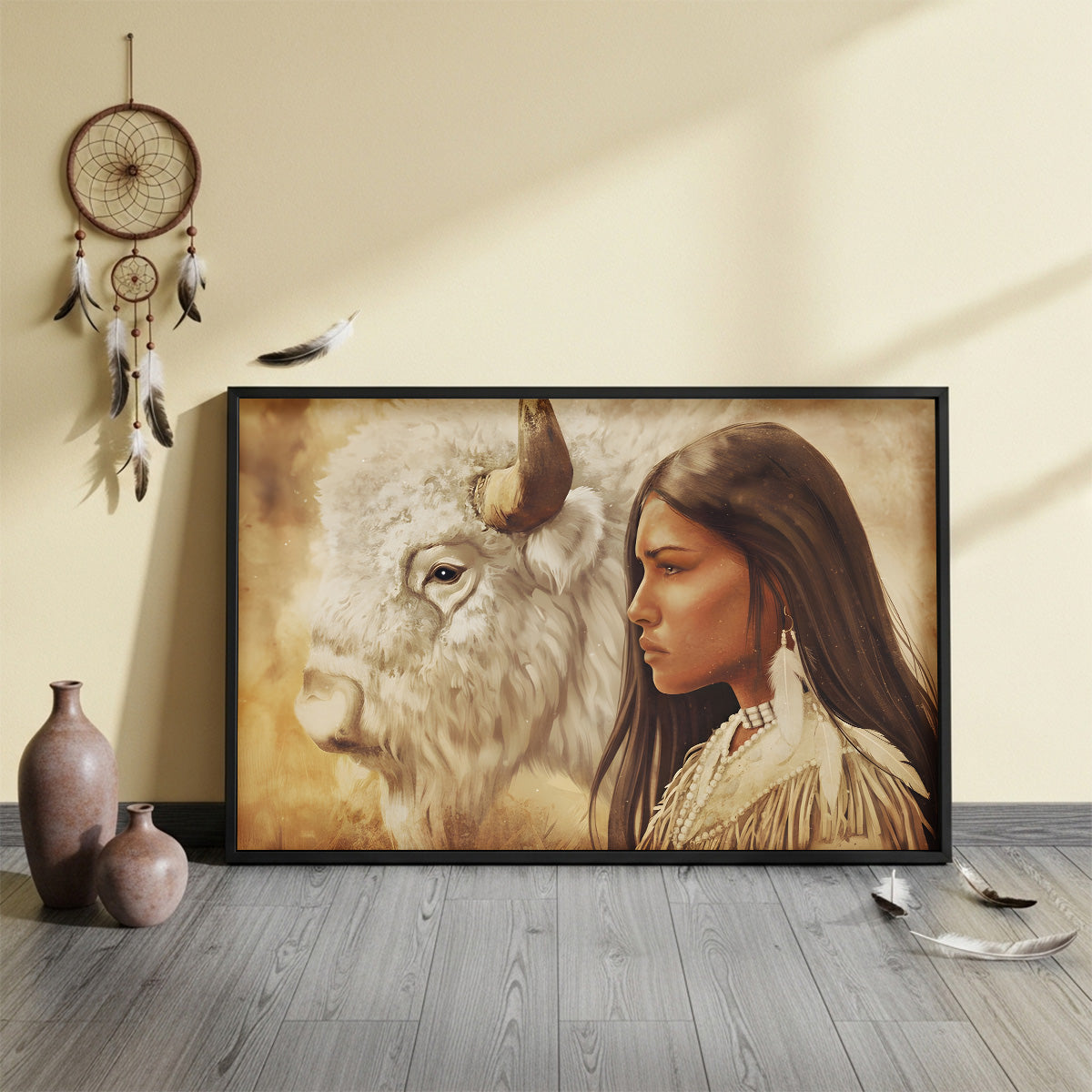 STYLE:Black Framed Canvas