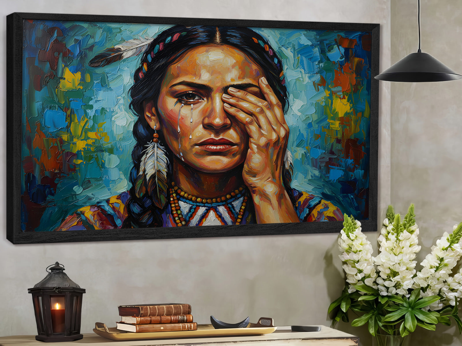 STYLE:Black Framed Canvas