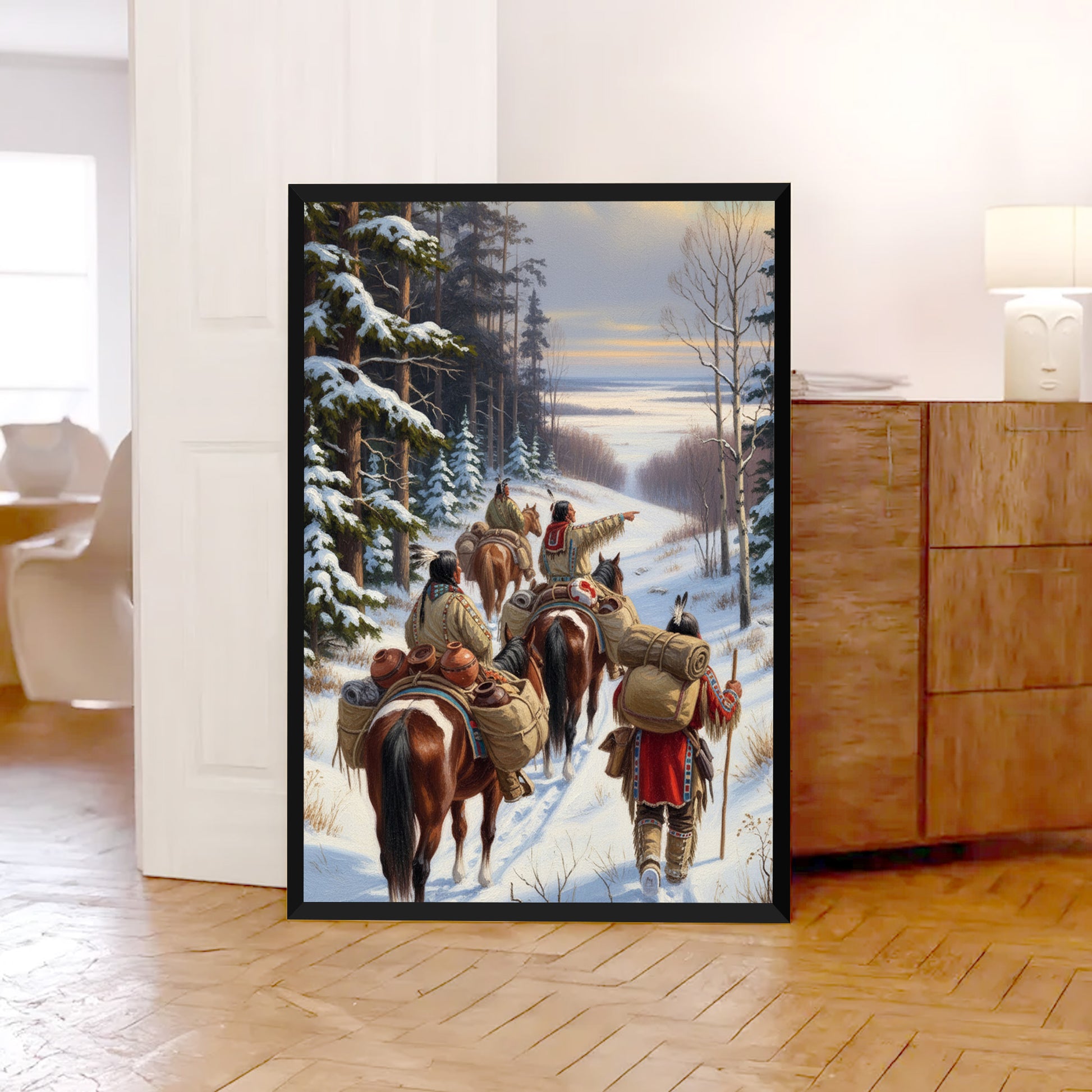 STYLE:Black Framed Canvas