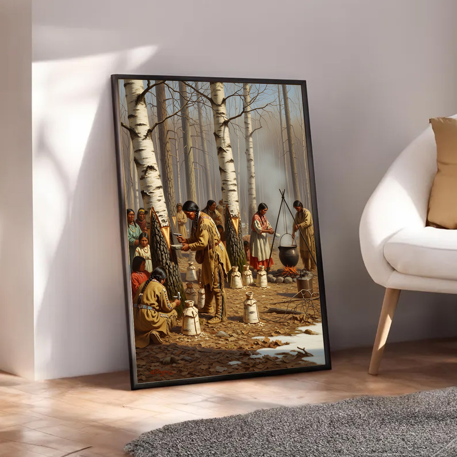 STYLE:Black Framed Canvas