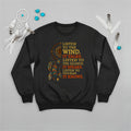 Black sweatshirt featuring Native America quote and dreamcatcher illustration