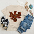 Desert sand T-shirt with Native American Thunderbird artwork