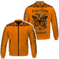 Orange bomber jacket. 