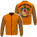 Orange bomber jacket with 