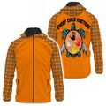 Orange windbreaker with 