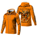 Orange zip-up hoodie with 