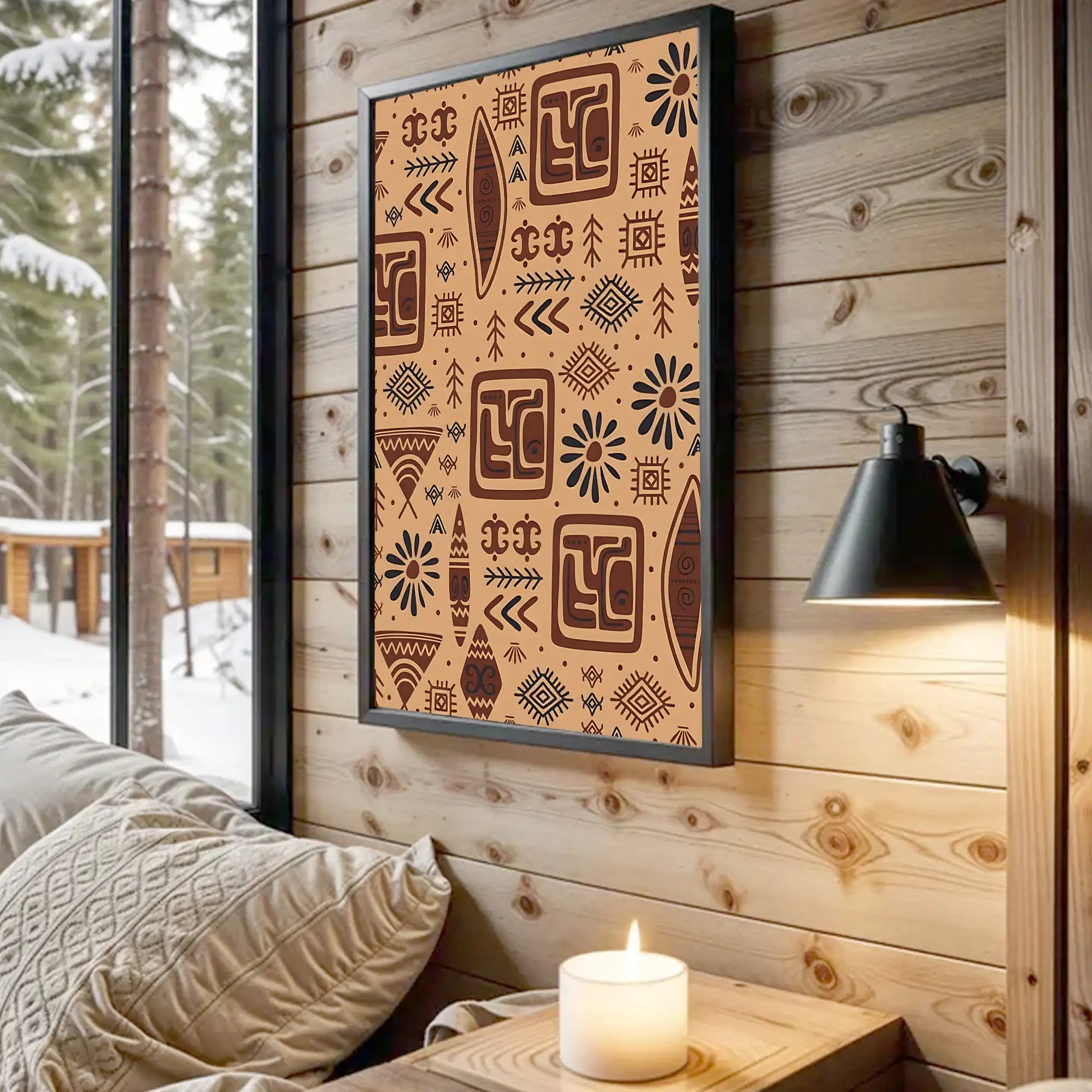 Native American Wall Art Tribal Geometric Pattern Canvas – RezSpirit