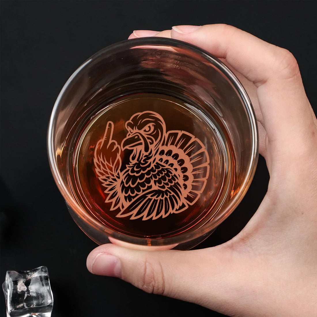 Badass Turkey Engraved Whiskey Glass – Funny Hunting Whiskey Glass 2025 Limited Edition for Hunters & Drinking Lovers