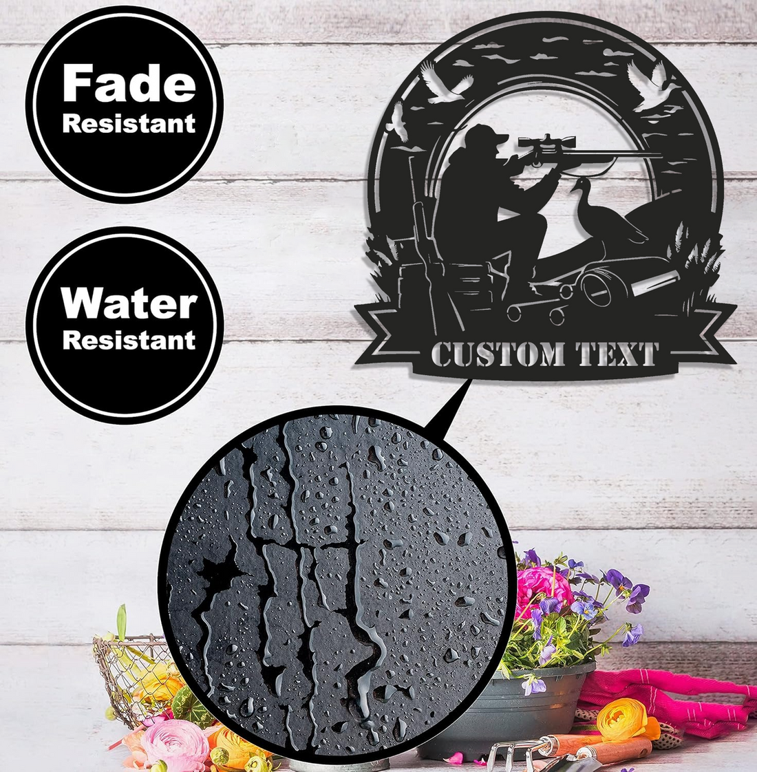 Personalized Duck Hunting Metal Sign WITH LED/WITHOUT LED – Custom Name Hunter Wall Art, Rustic Lodge & Man Cave Decor