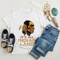 White t-shirt featuring 
