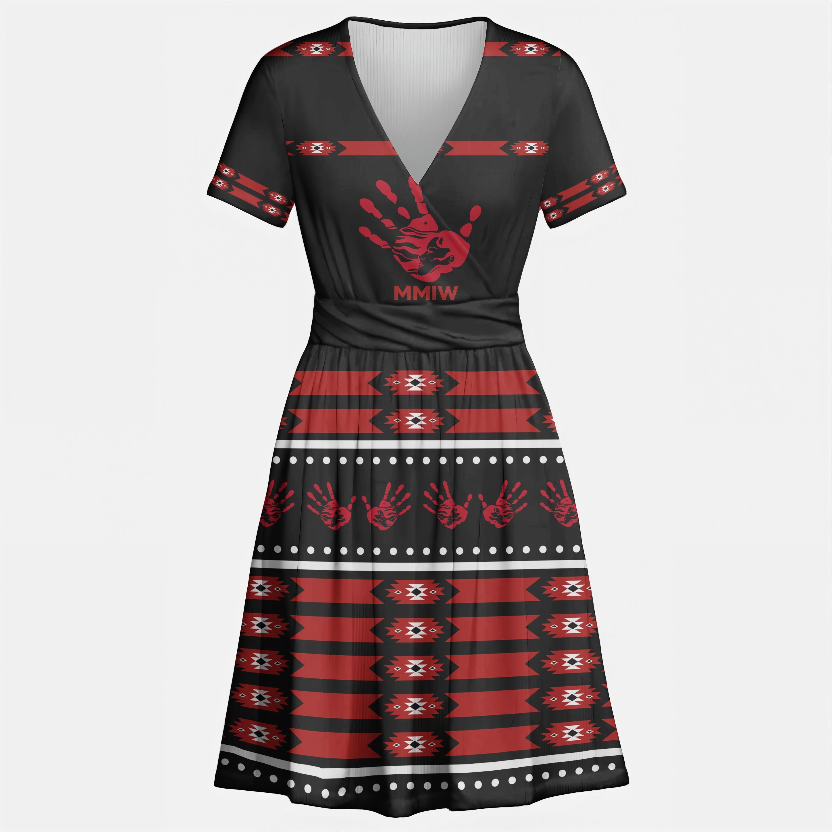 MMIW Red Handprint Dress, Indigenous Women's Justice Tribal Skirt for  Awareness & Support – RezSpirit