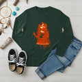 Forest green Native America long sleeve shirt with Every Child Matters design inspired by Indigenous culture