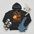 Black hoodie featuring Native American graphic with chief headgear and the slogan 'Oh Sure Now You’re Against Immigration.'