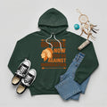 Green hoodie featuring Native American graphic with chief headgear and the slogan 'Oh Sure Now You’re Against Immigration.'