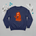 Navy blue Native America sweatshirt with Indigenous girl graphic and Every Child Matters message
