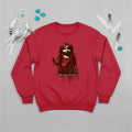 Red Native America sweatshirt with Indigenous girl design and Every Child Matters quote