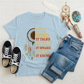 Light blue Native America t-shirt with dreamcatcher and quote 