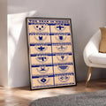 Canvas print featuring Native American lunar calendar, seasonal moons, and a cultural quote. Perfect for inspirational decor.