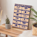 Canvas print featuring Native American lunar calendar, seasonal moons, and a cultural quote. Perfect for inspirational decor.