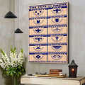 Seasonal Native American lunar calendar canvas, featuring cultural symbols and inspiring quotes about nature's cycles.