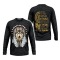 Long sleeve t-shirt with wolf design and 