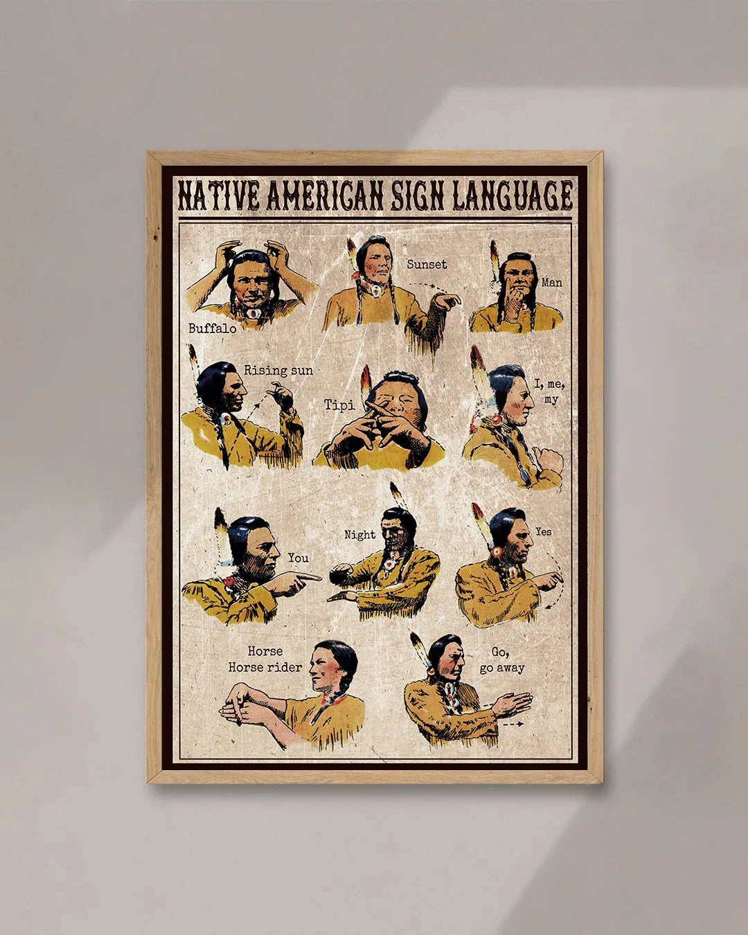  Poster featuring the Native American sign, representing strength, movement, and freedom.