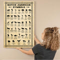 Canvas showcasing a collection of Native American animal symbols, each symbolizing important qualities such as strength, wisdom, and adaptability.
