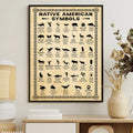  Canvas featuring Native American animal symbols, each representing spiritual traits and life lessons.