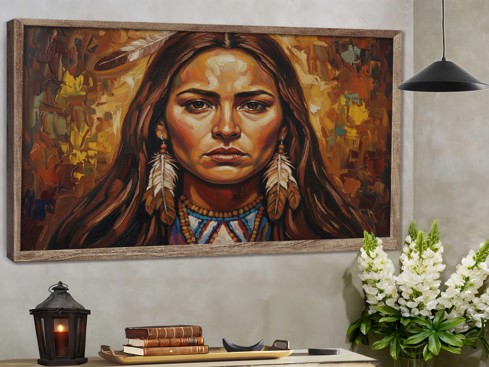 STYLE:Black Framed Canvas