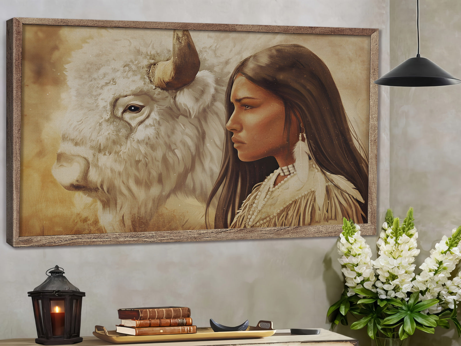 STYLE:Black Framed Canvas