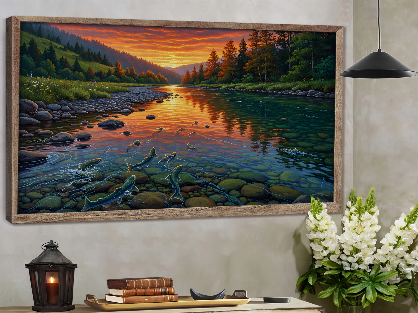 STYLE:Black Framed Canvas