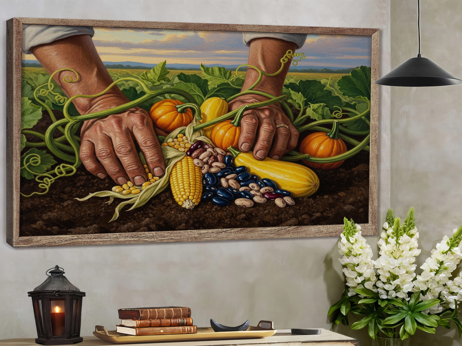 STYLE:Black Framed Canvas