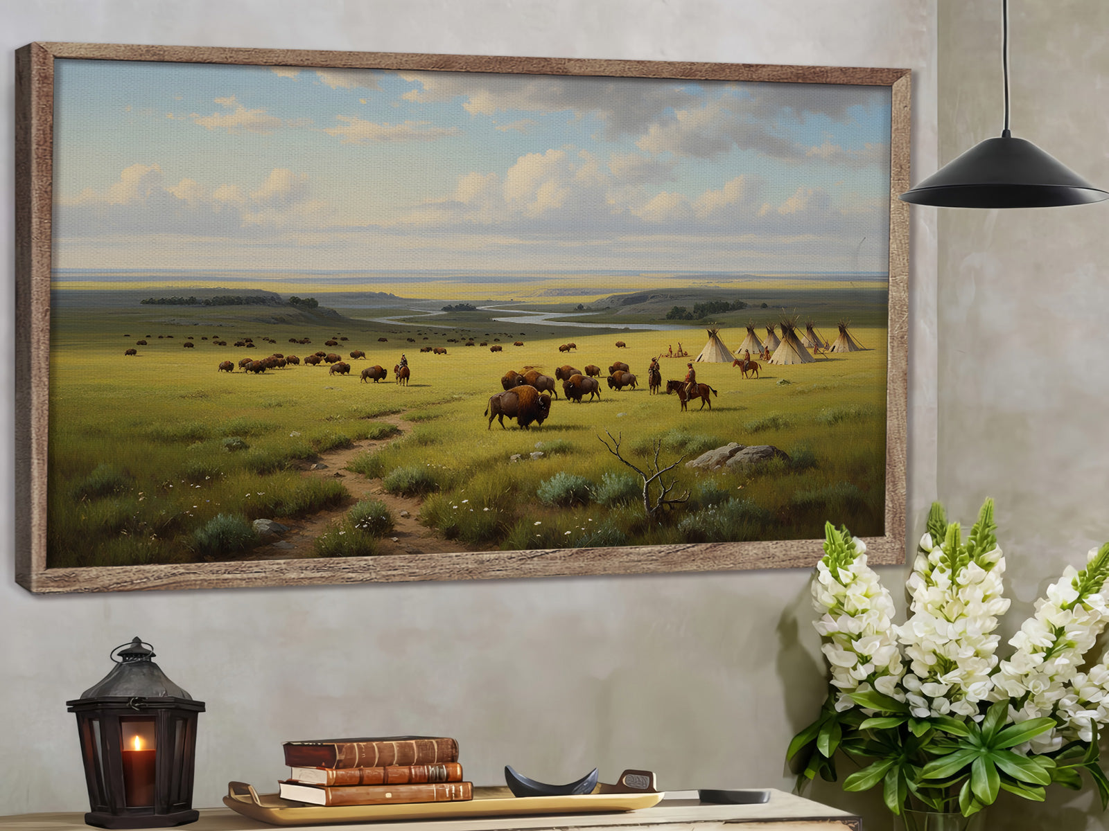 STYLE:Black Framed Canvas