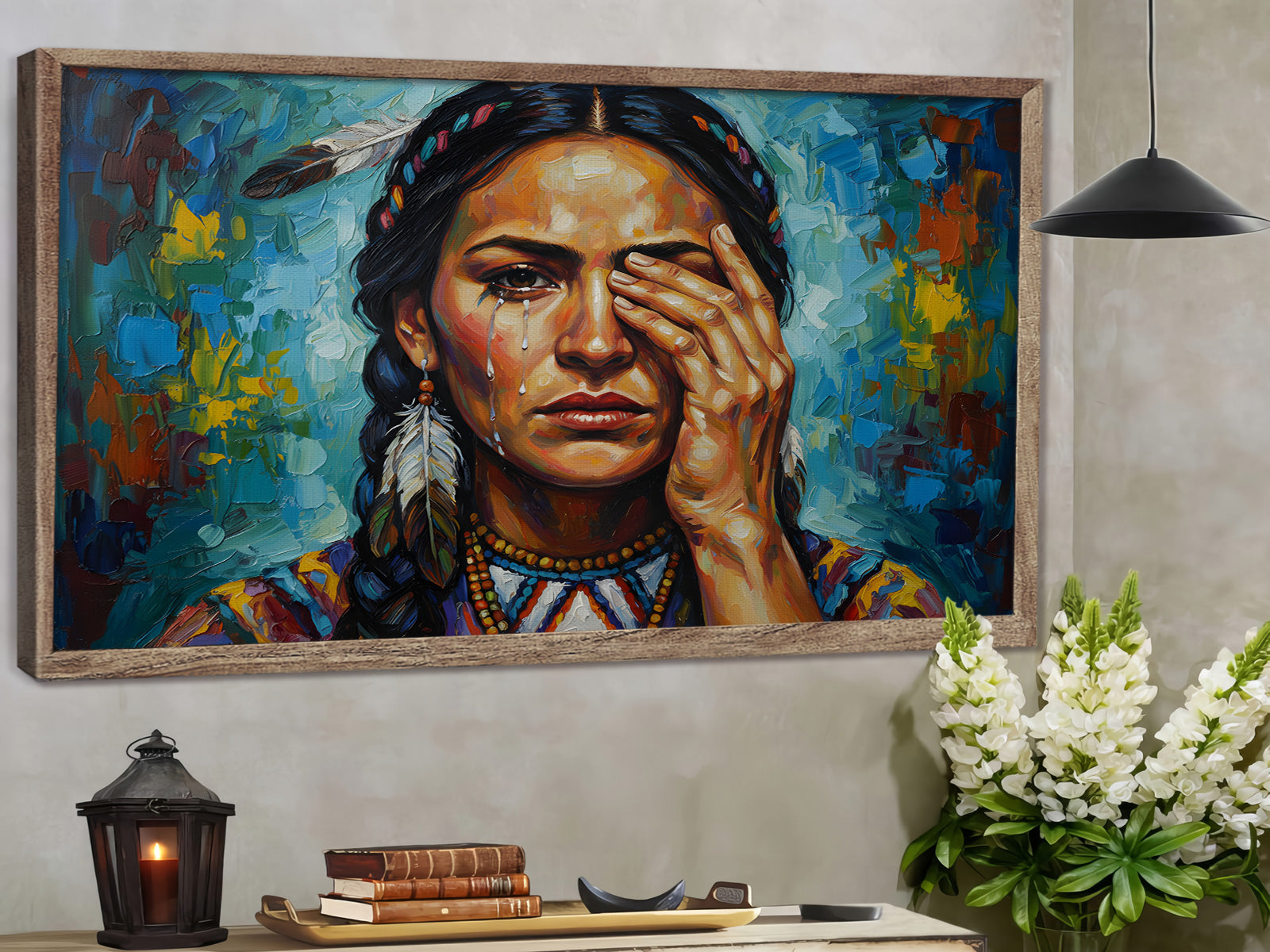 STYLE:Black Framed Canvas