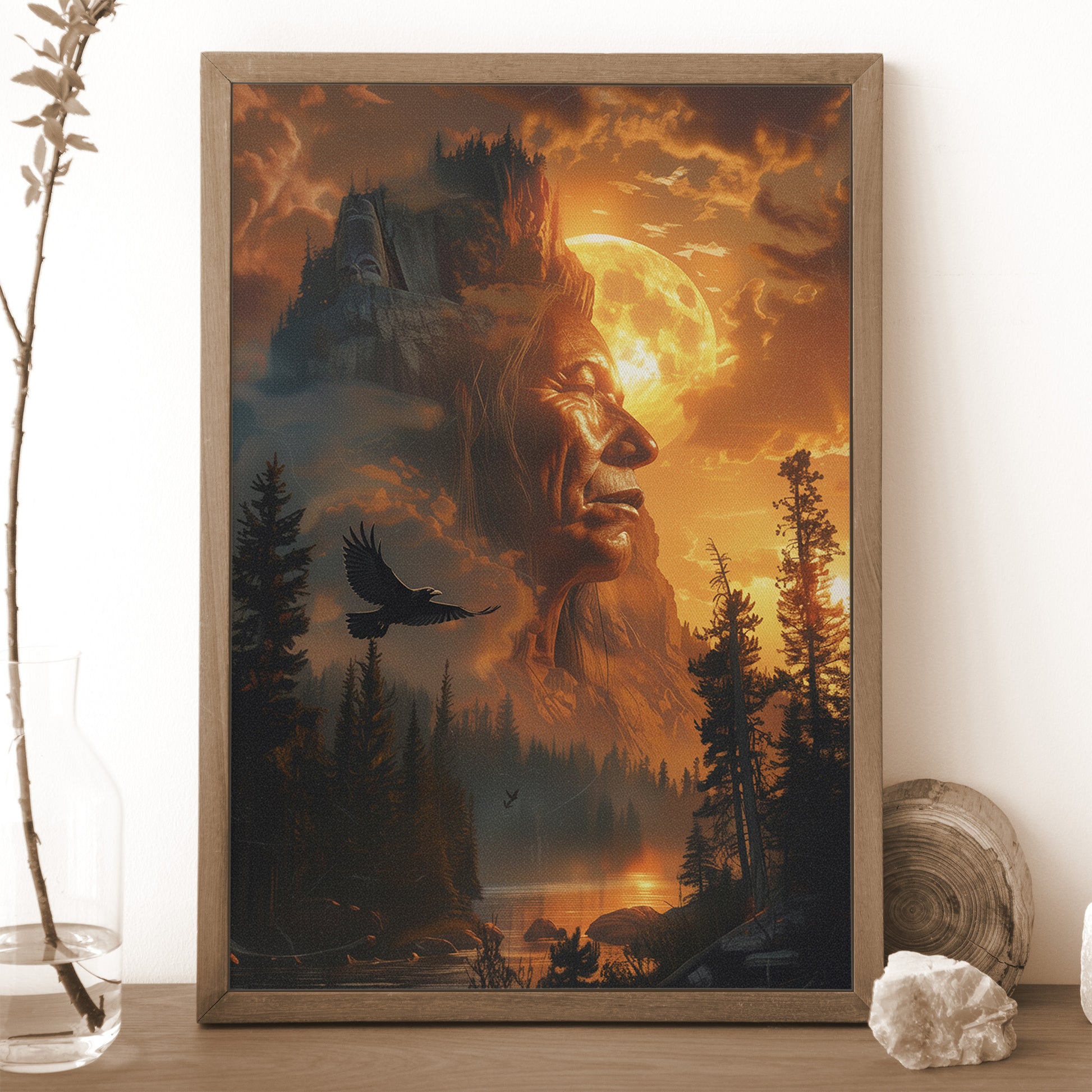 STYLE:Black Framed Canvas