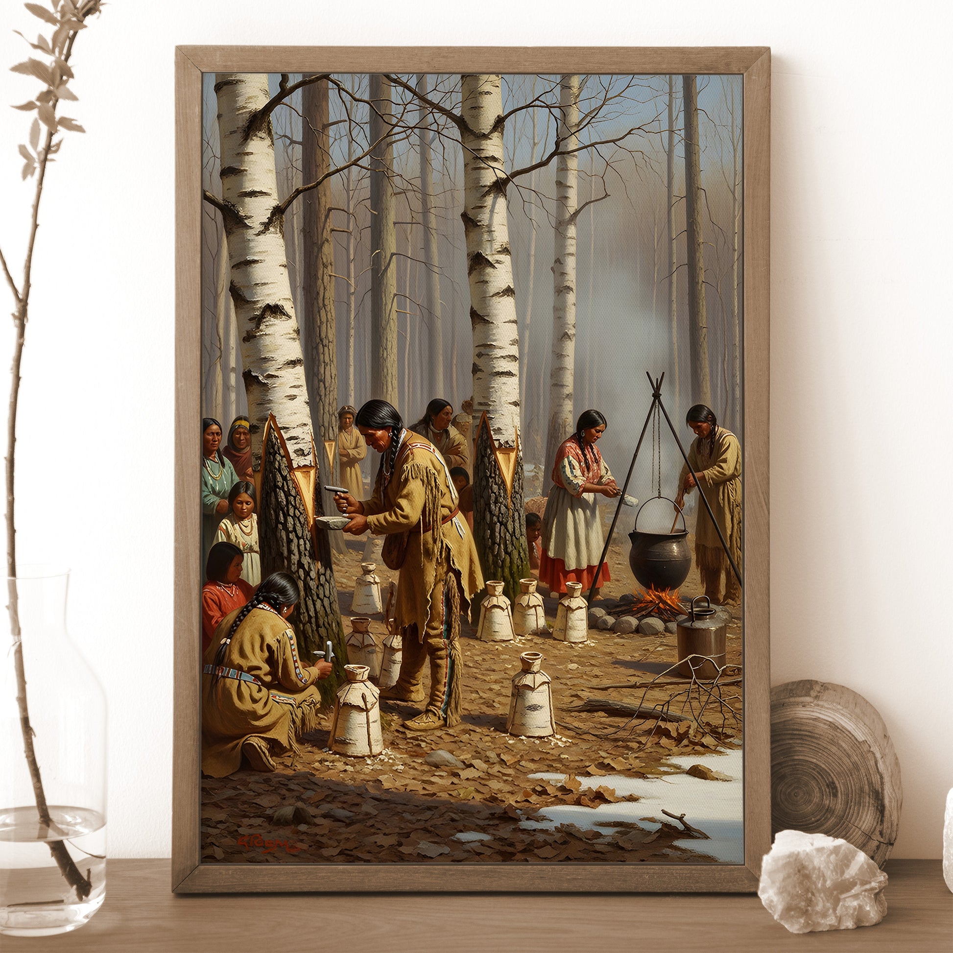 STYLE:Black Framed Canvas